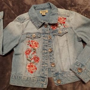 Girls embroidered jean jacket